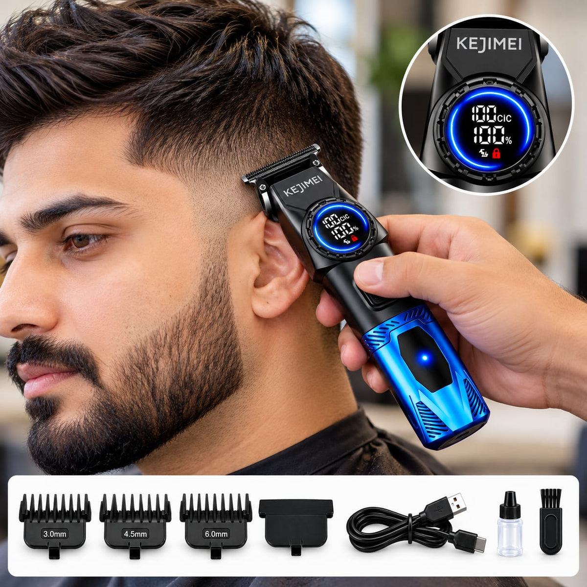 KEJIMEI Professional Rechargeable Hair Trimmer K-8089