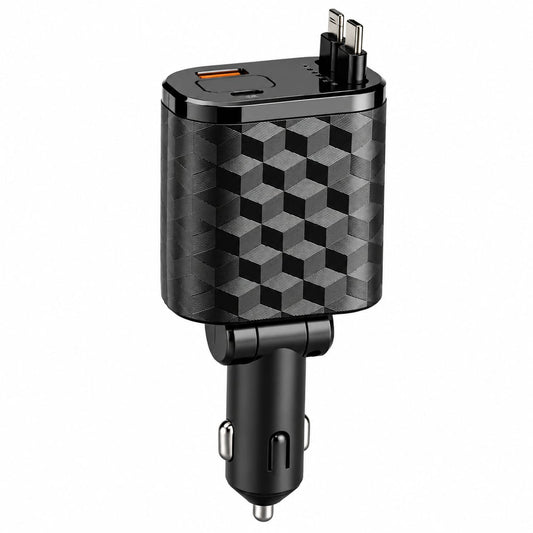 4-in-1 Multifunction Car Charger with 7-Color LED Lighting KC-113