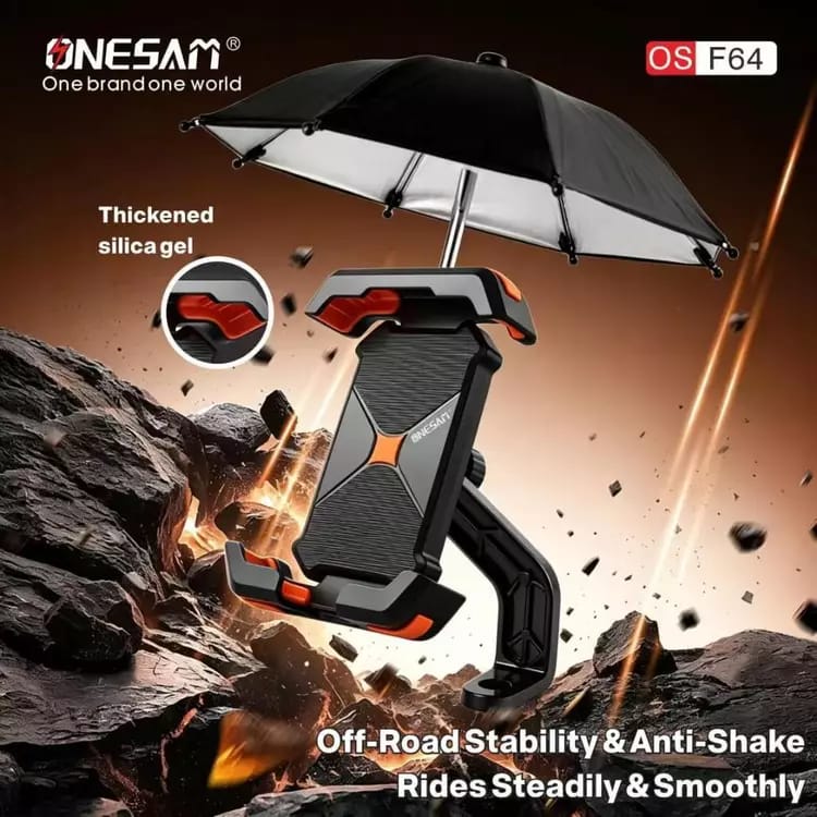 Onesam Motorcycle Phone Holder with Umbrella F64