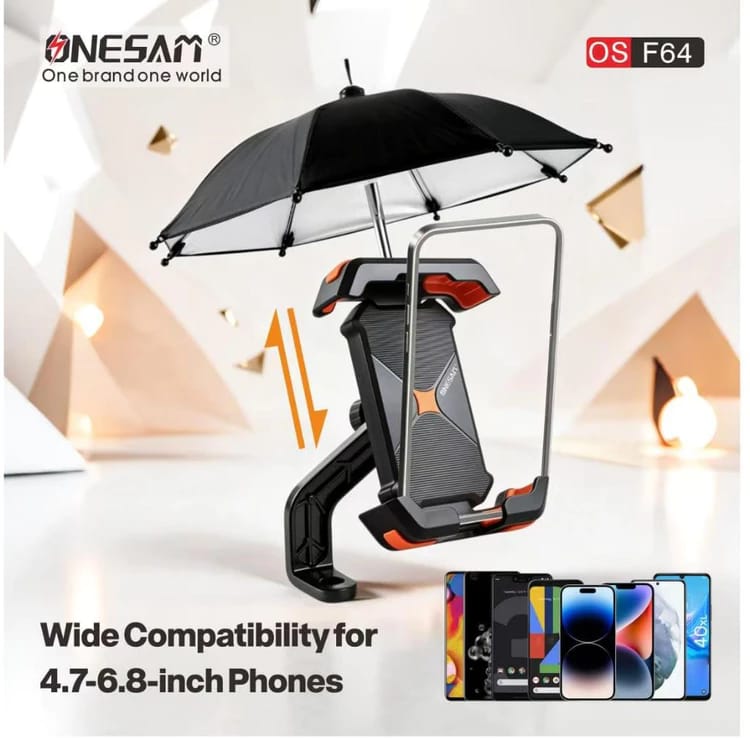 Onesam Motorcycle Phone Holder with Umbrella F64