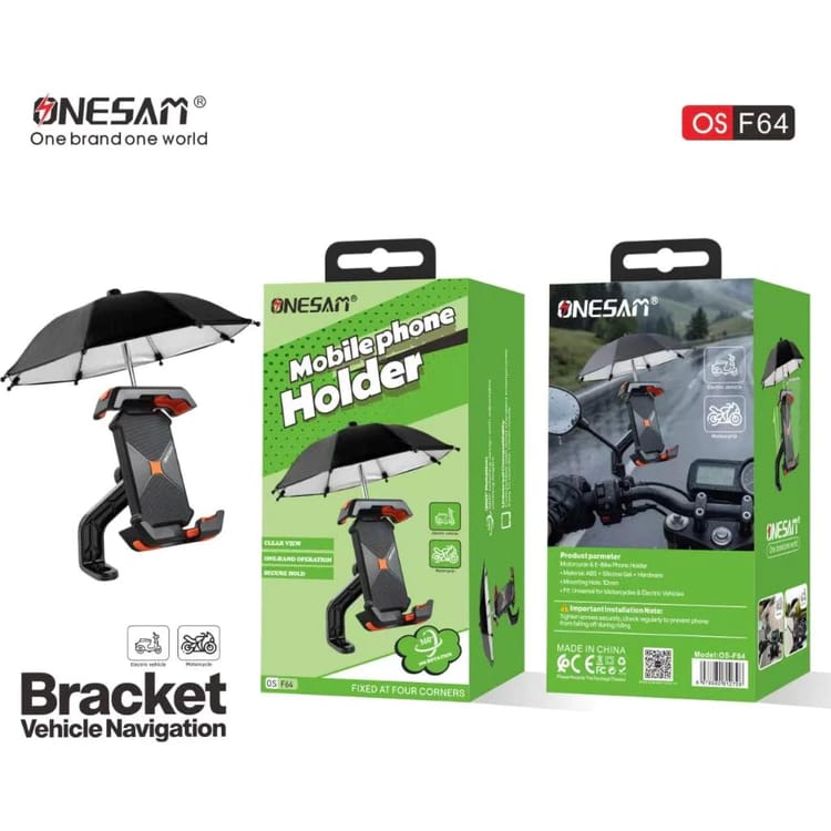 Onesam Motorcycle Phone Holder with Umbrella F64