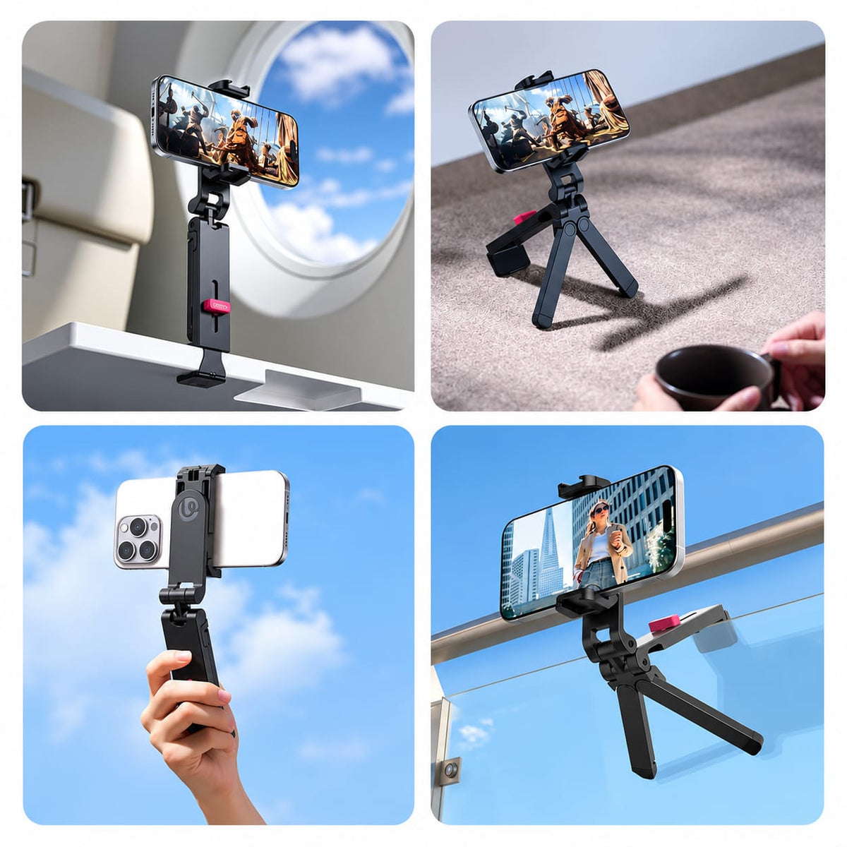 Collapsible Telescopic Mobile Phone Holder with 360° Rotation S628