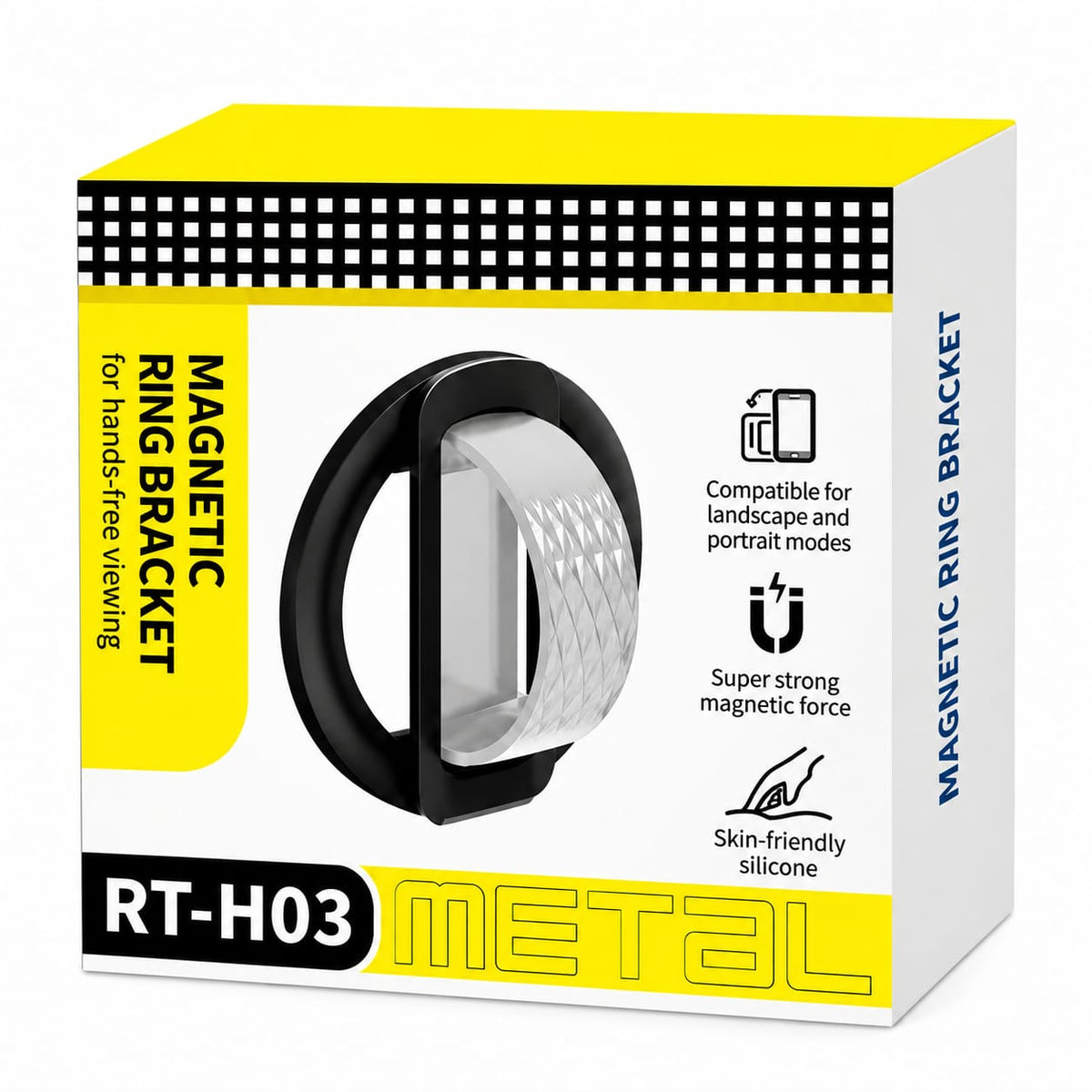 Magnetic Ring Bracket – 360° Rotating Phone Holder H03