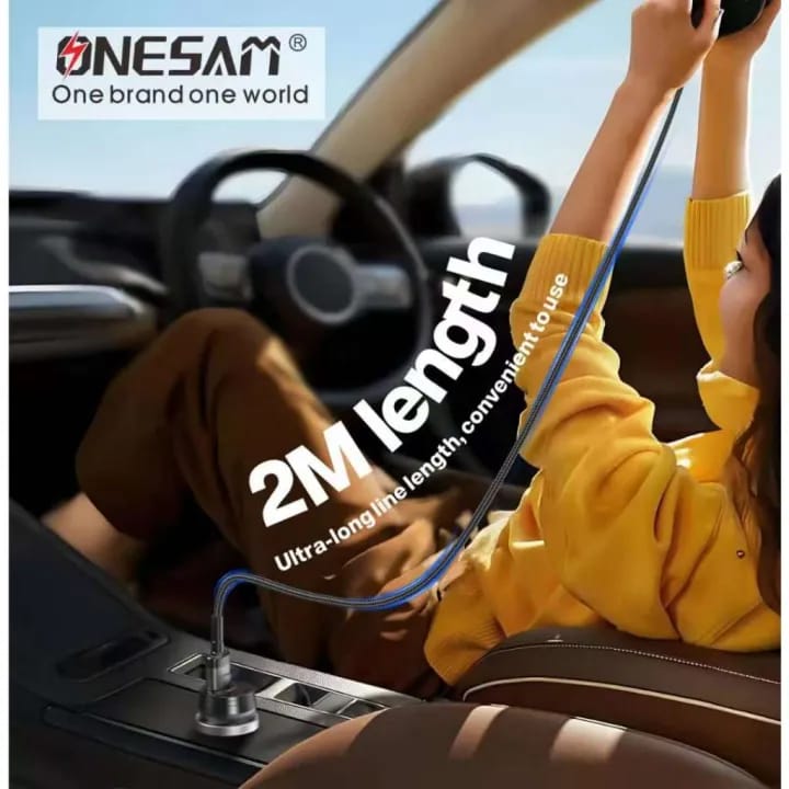 Onesam 120W Super Fast Charging USB-A to Type-C Data Cable 2 Meter A42