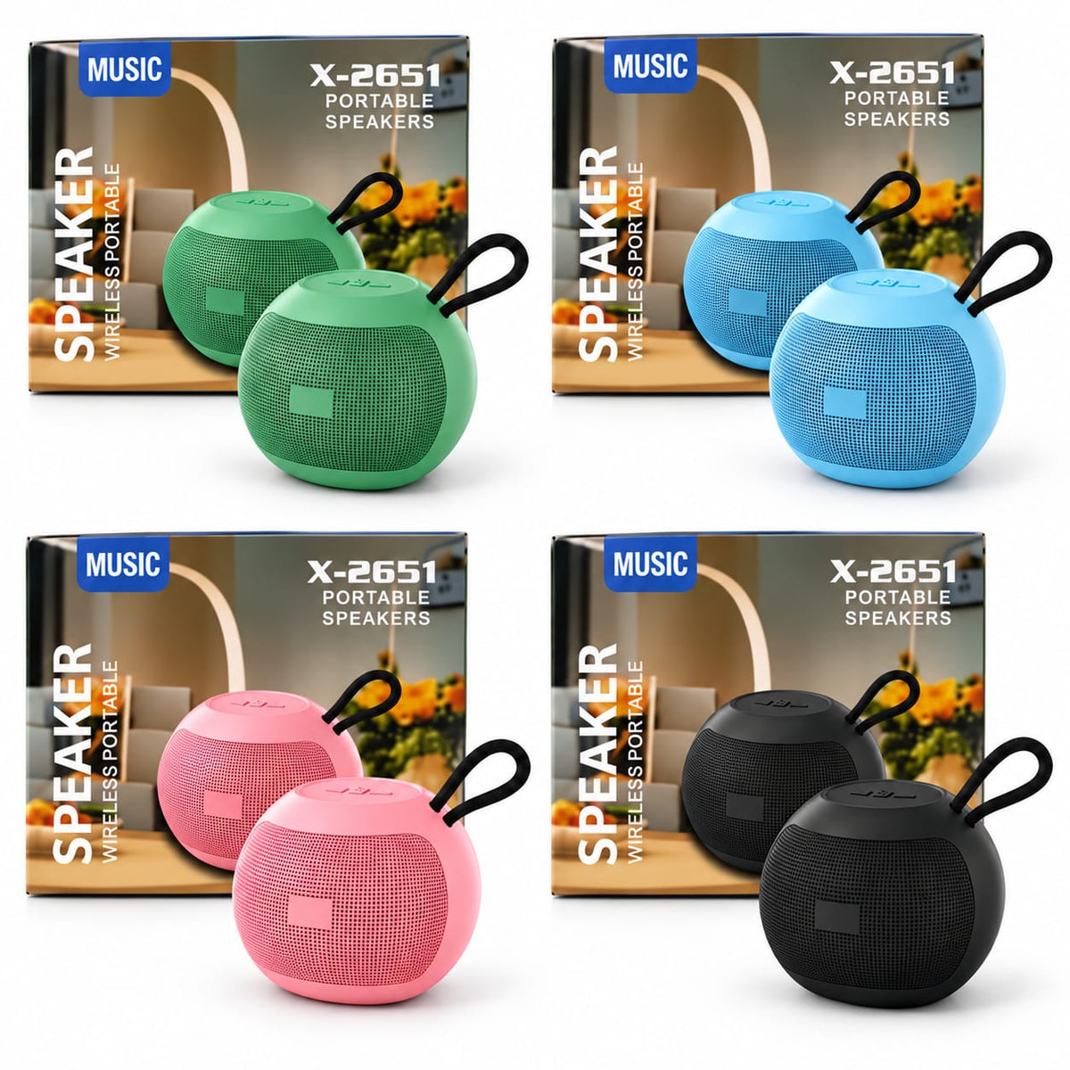 Portable Wireless Bluetooth Speaker – Compact Mini Speaker X-2651