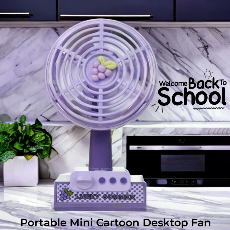 Portable Mini Cartoon Desktop Fan