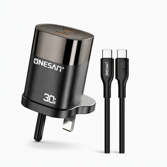 Onesam Dual-Port 30W Fast Charger (Type-C to Type-C) C50