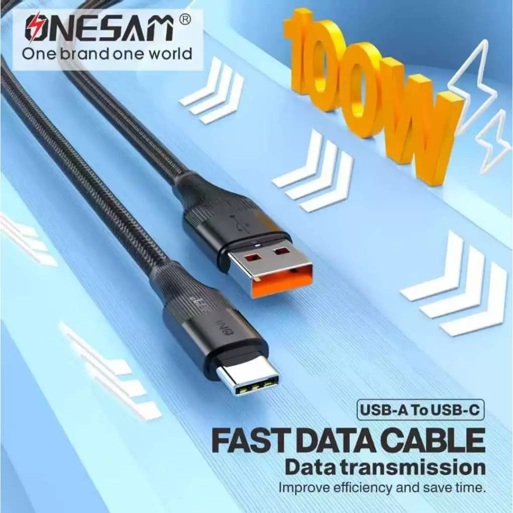 Onesam 100W Fast Charing Cable USB A to Type-C 1 Meter CA16