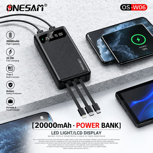 Onesam 7in1 20000mAh Powerbank OS-W06