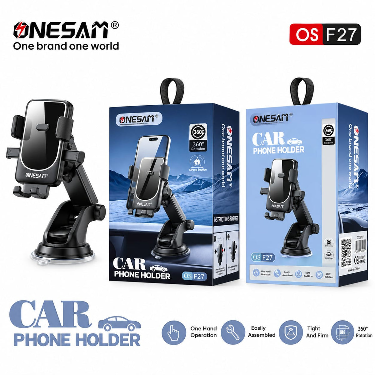 Onesam 360° Rotation Car Phone Holder F27