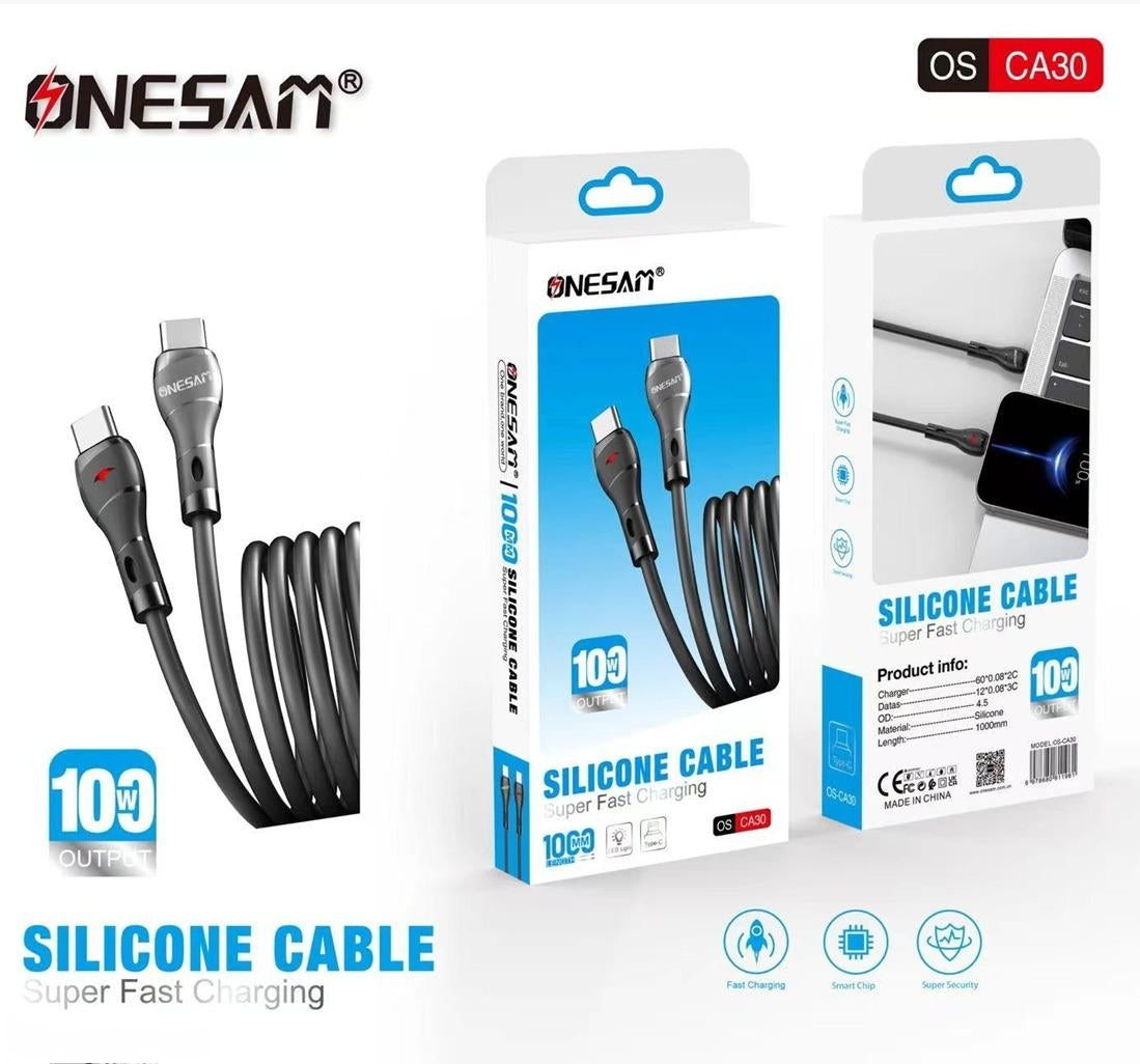 Onesam 100W Silicone Charging Cable Type-C to Type-C CA30
