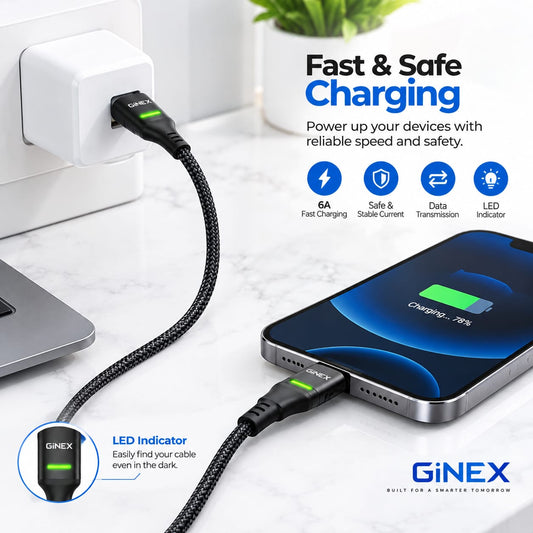 GiNEX USB to Lightning Fast Charging Cable GX-34i