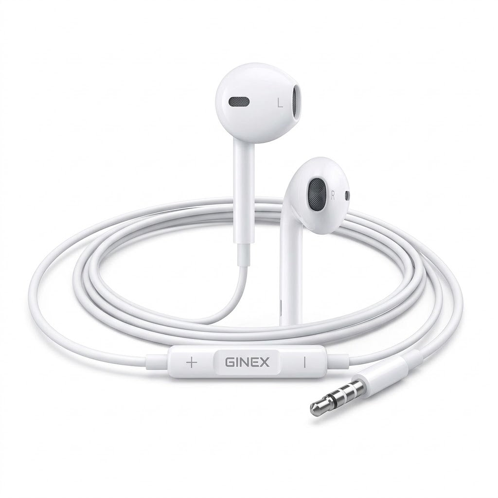 GiNEX Dual Drivers Wired EarPods 3.5mm GX-36