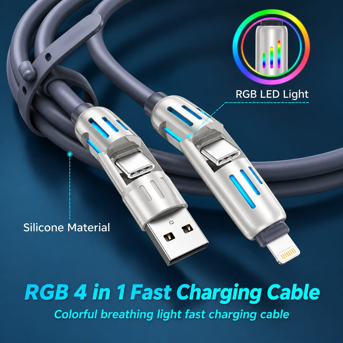 X-HANZ 4-in-1 Fast Charging Cable HL502
