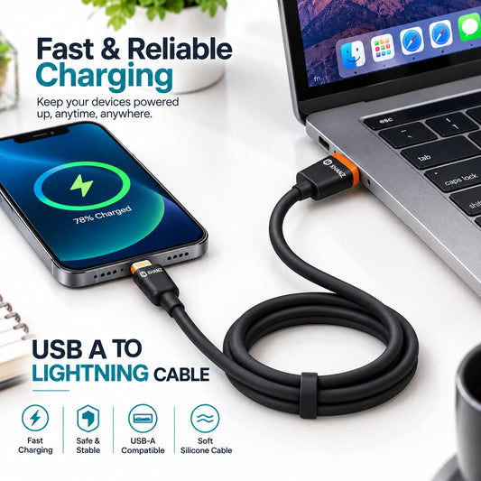 X-HANZ 6A Silicone USB-A to Lightning Charging Cable LK23L