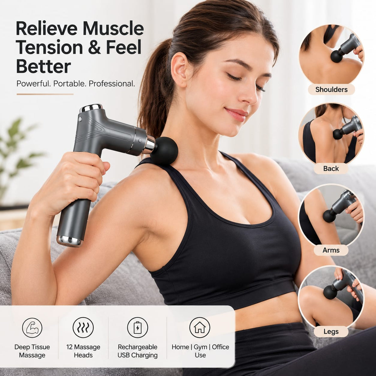 12 Head Multifunctional Massage Gun CY-014-2
