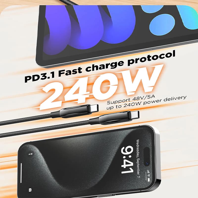 LDNIO 240W USB-C to USB-C Cable 2M LC922C