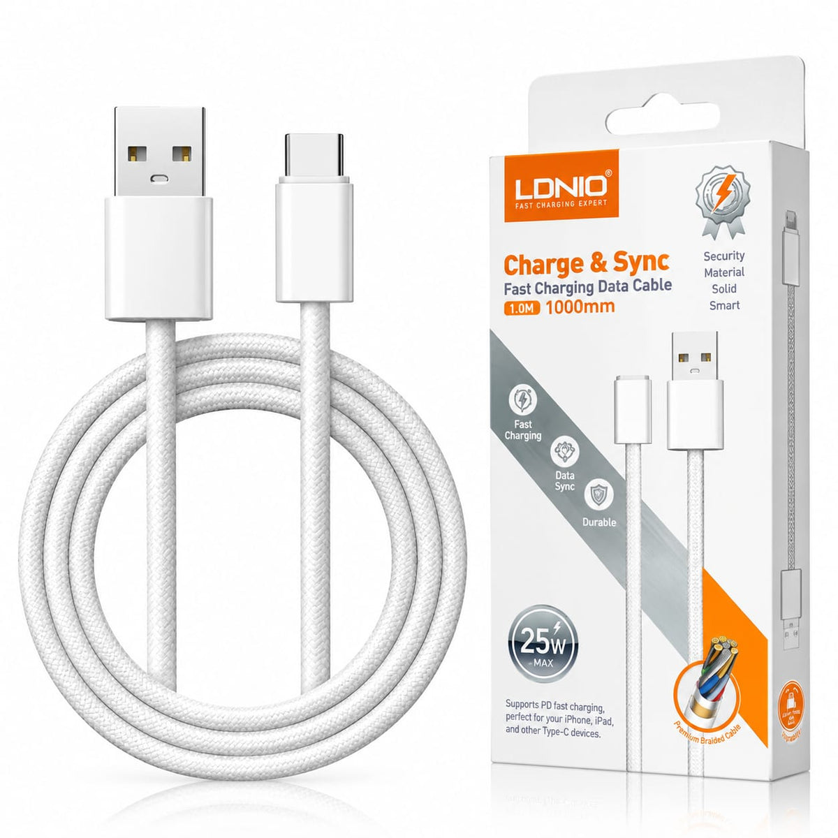 LDNIO USB-A to Type-C Fast Charging Cable 1M LS901
