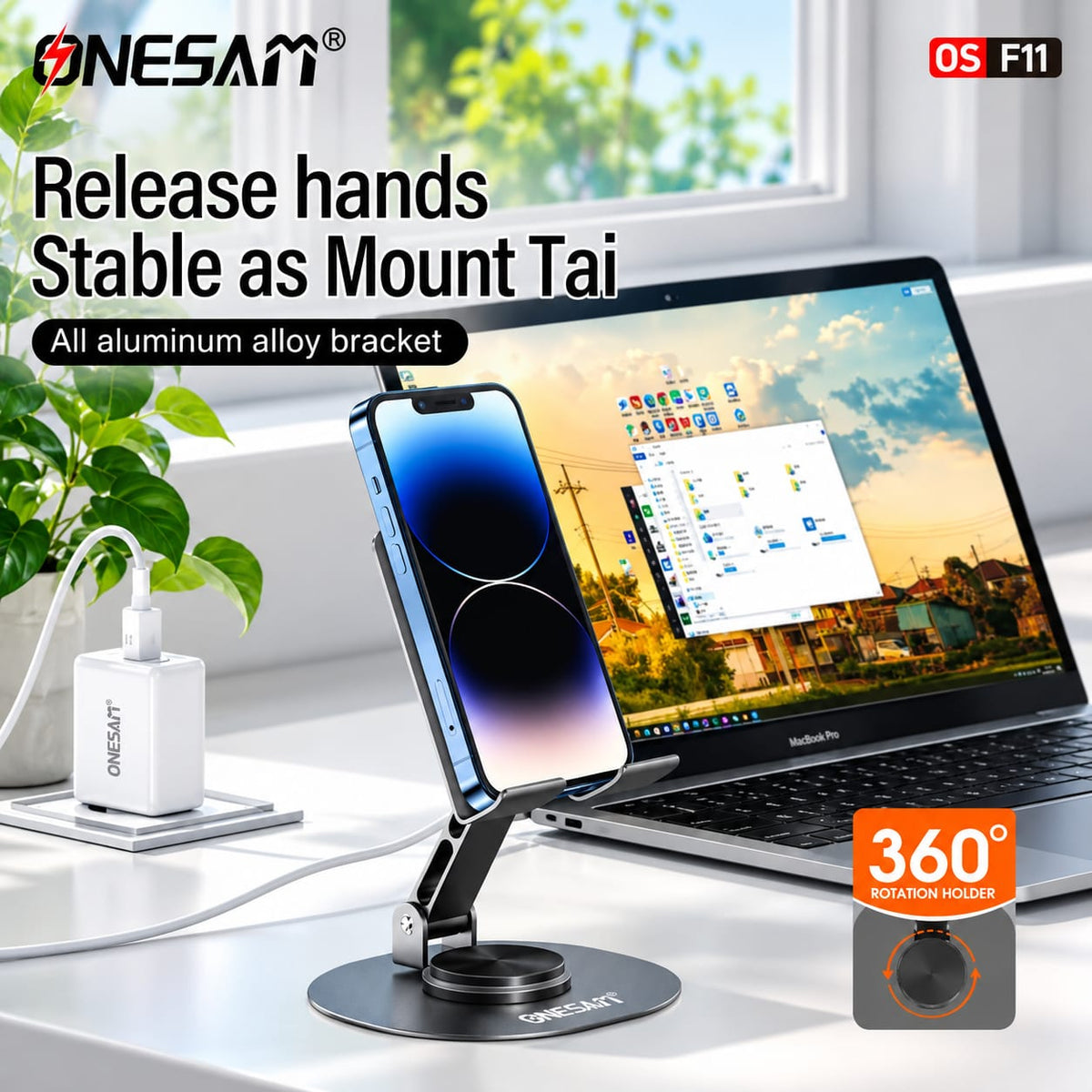 Onesam 360° Folding Desktop Phone Stand F11