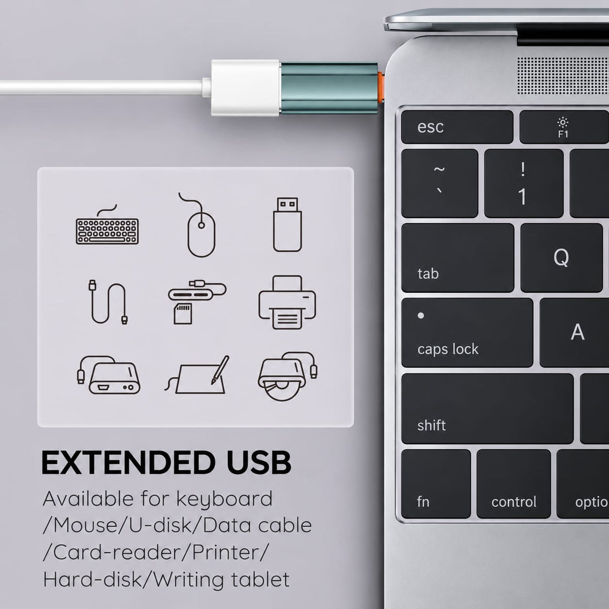 محول من نوع LDNIO Type-C إلى USB A بتقنية OTG طراز LC140