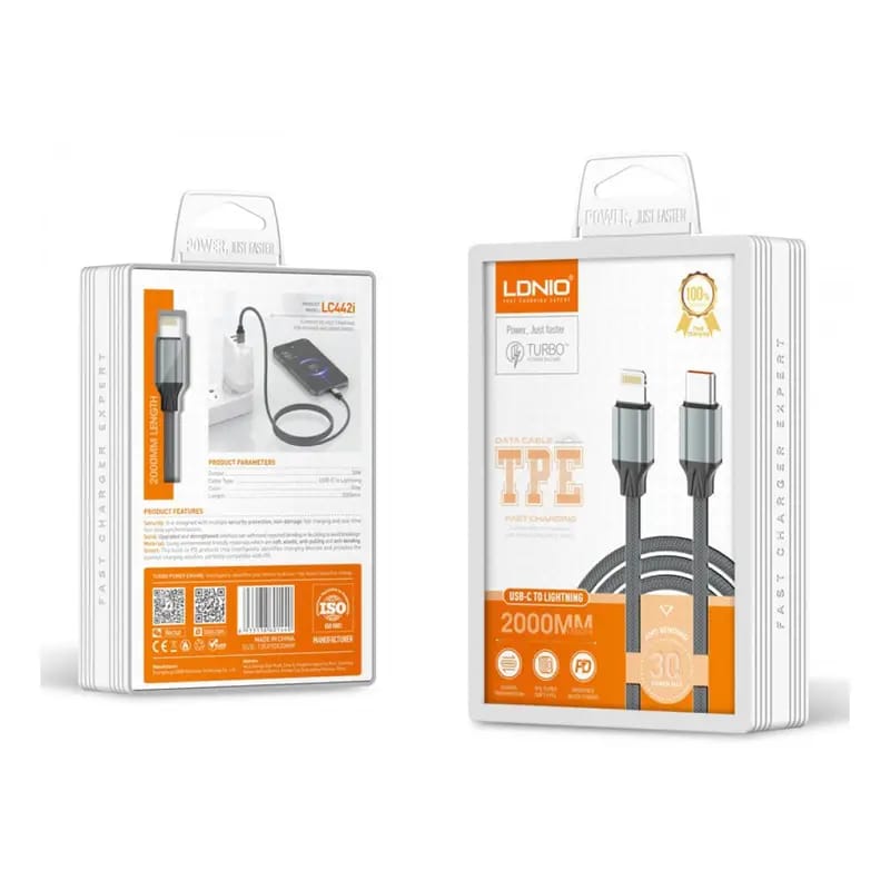 LDNIO 30W USB-C to Lightning Fast Charging Data Cable – 2 Meter LC442i