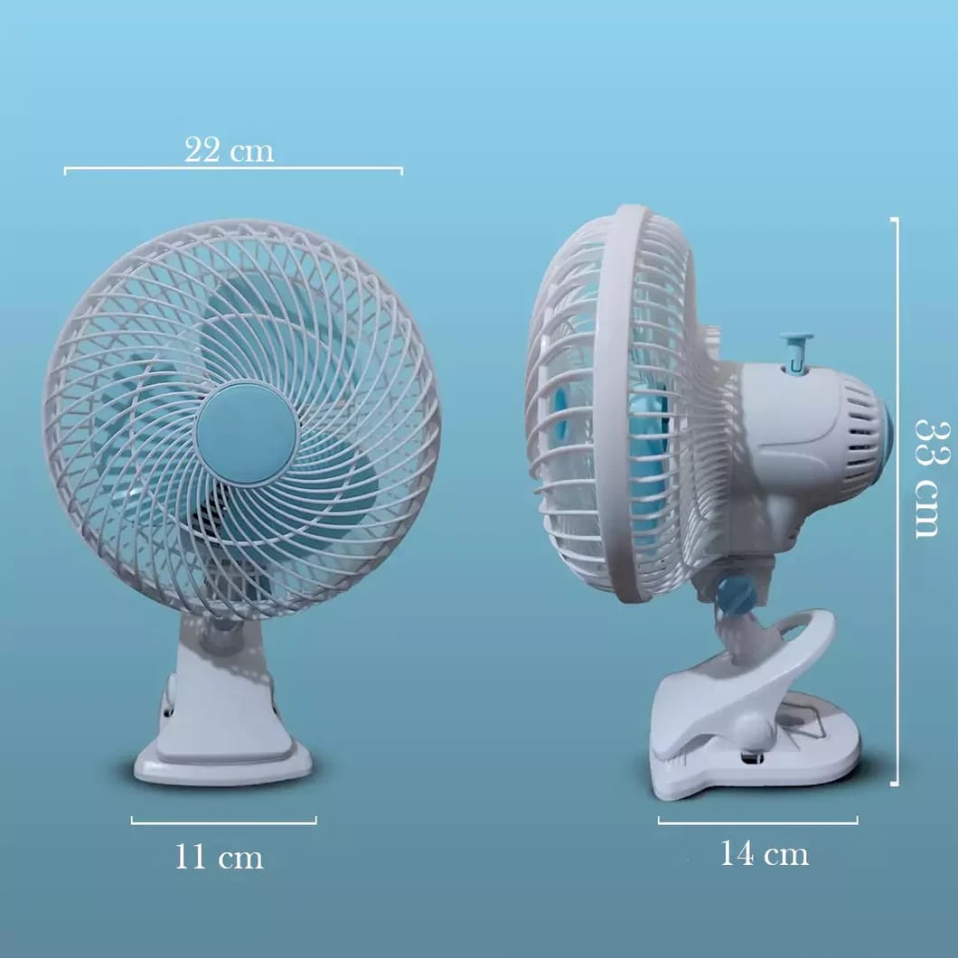 Electric Clip-On Rotating Desk Fan