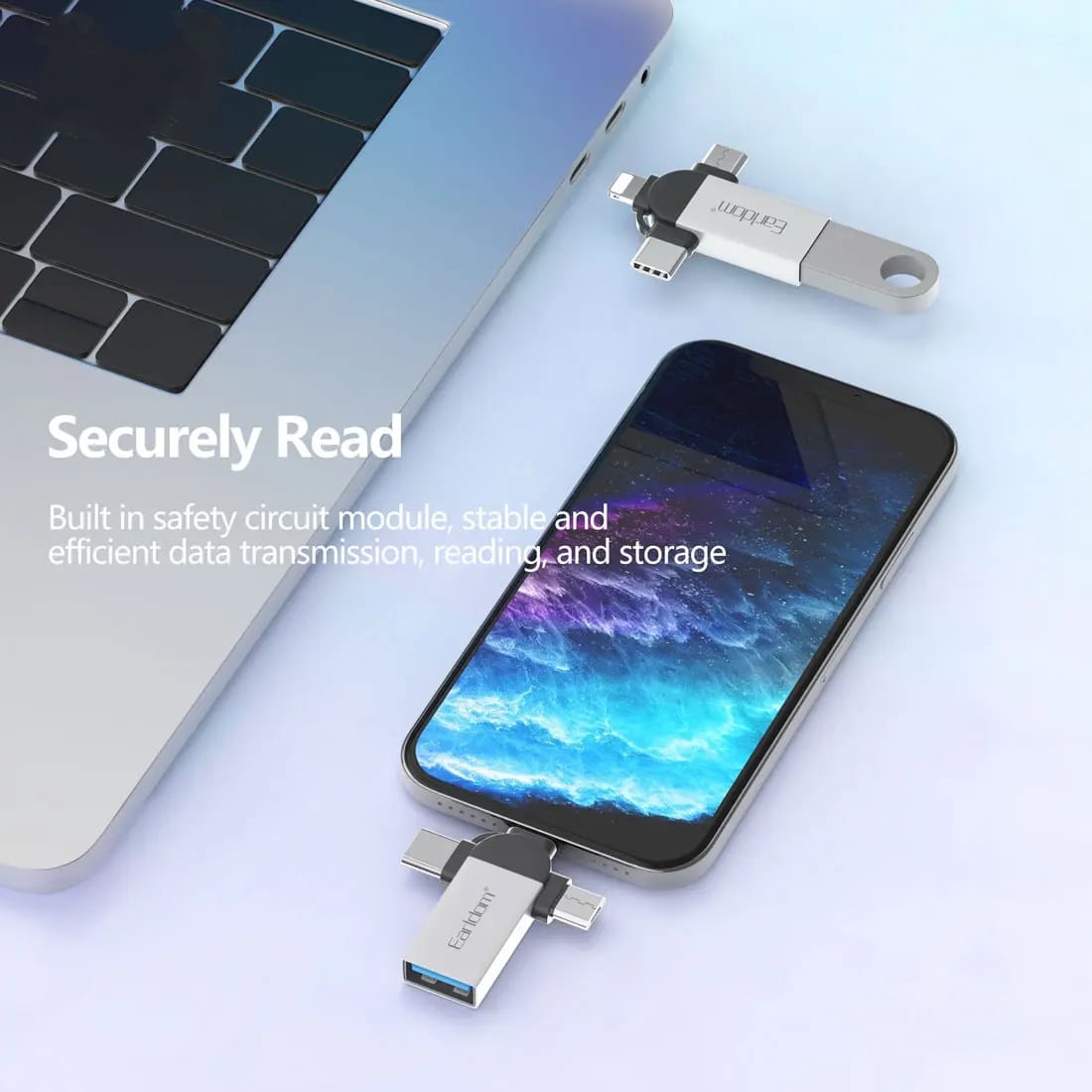 Earldom OTG+USB to iPhone/Micro/Type-C Adapter OT93