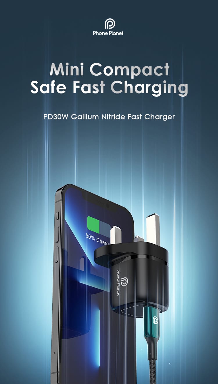 Phone Planet-PP-30W GaN-UK -USB-C PD Wall Charger