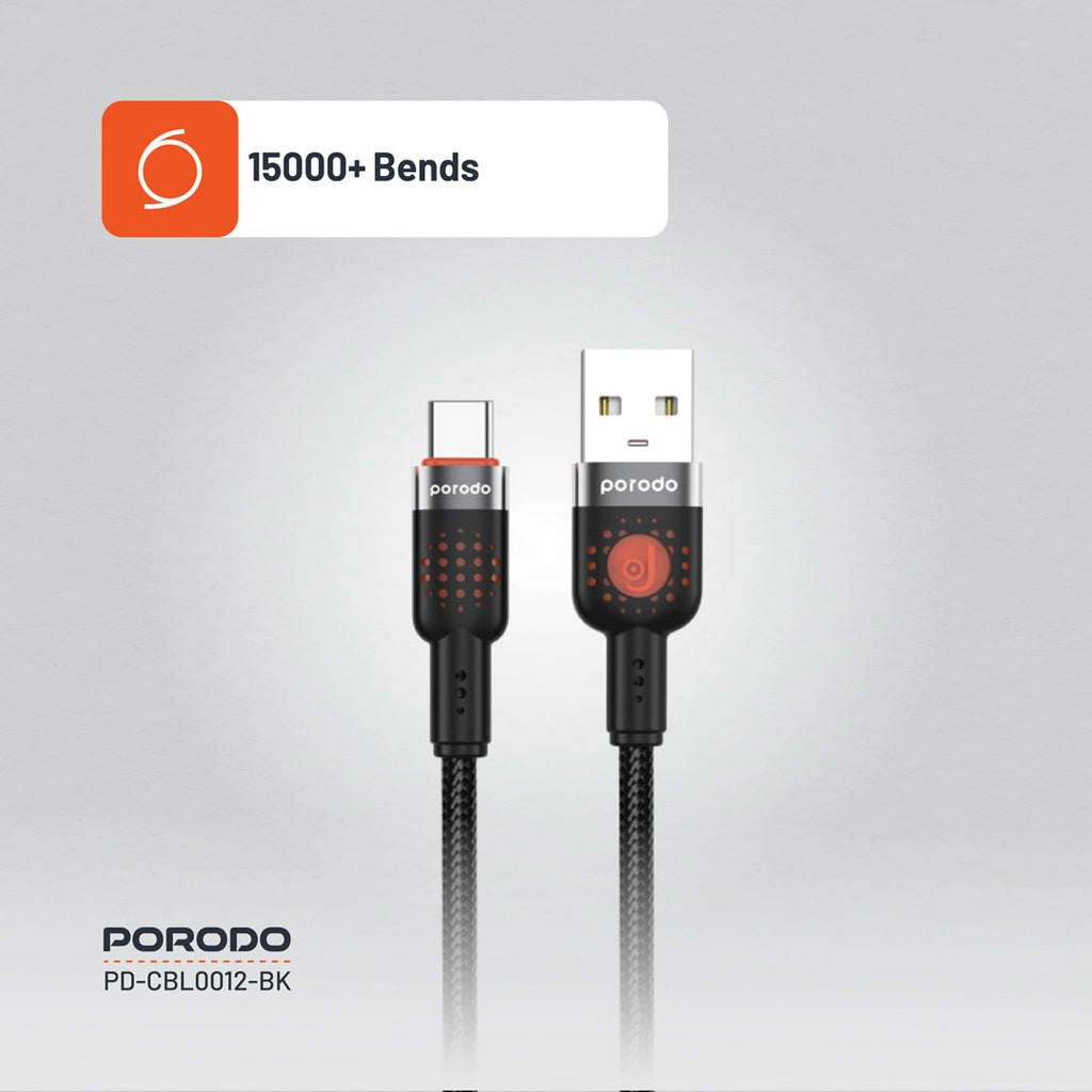 Porodo Braided Cable USB-A to USB-C