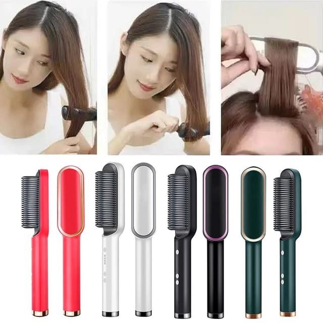 Electric Hair Straightener Brush Hot Comb