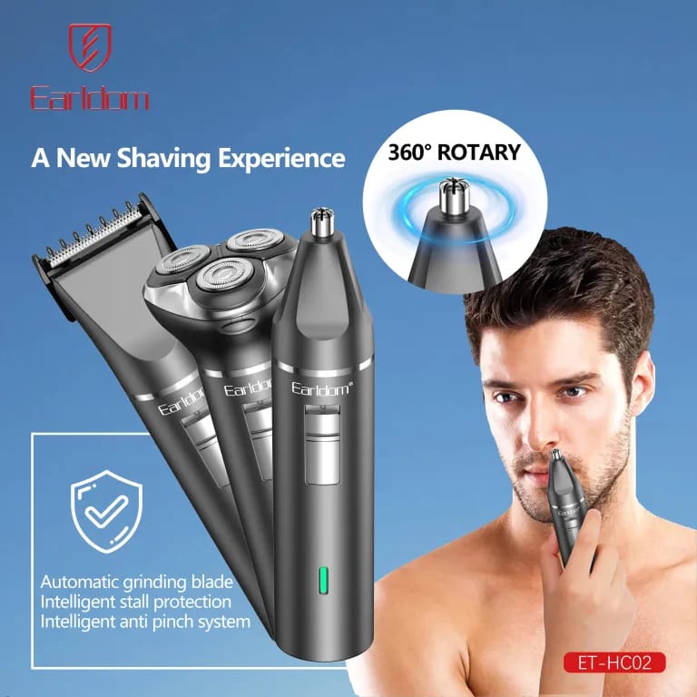 Earldom 3 in 1 rechargeable shaving kit for men ET-HC02