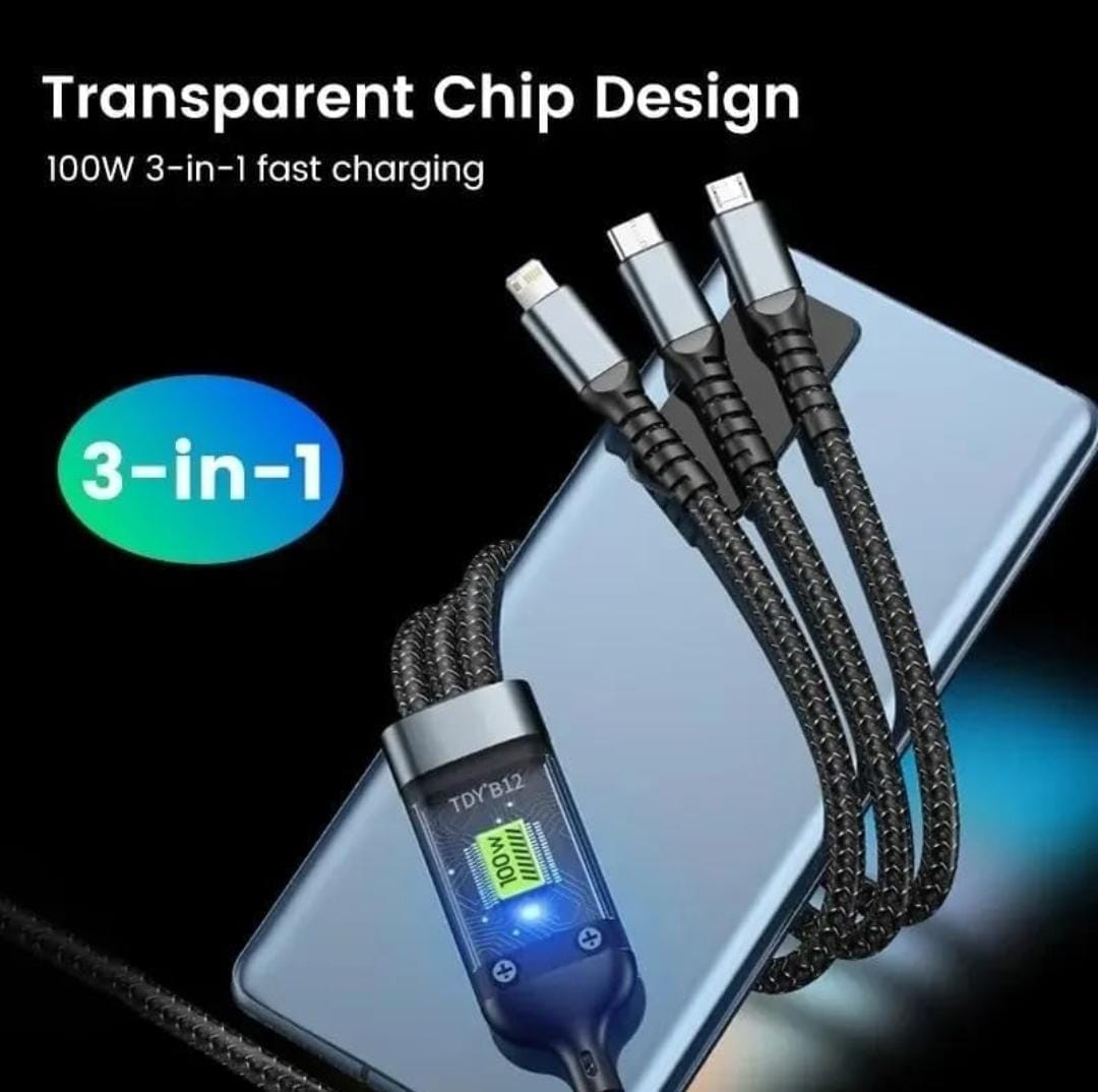 X-hanz 3in1 USB Fast Charging Cable 100W LM05