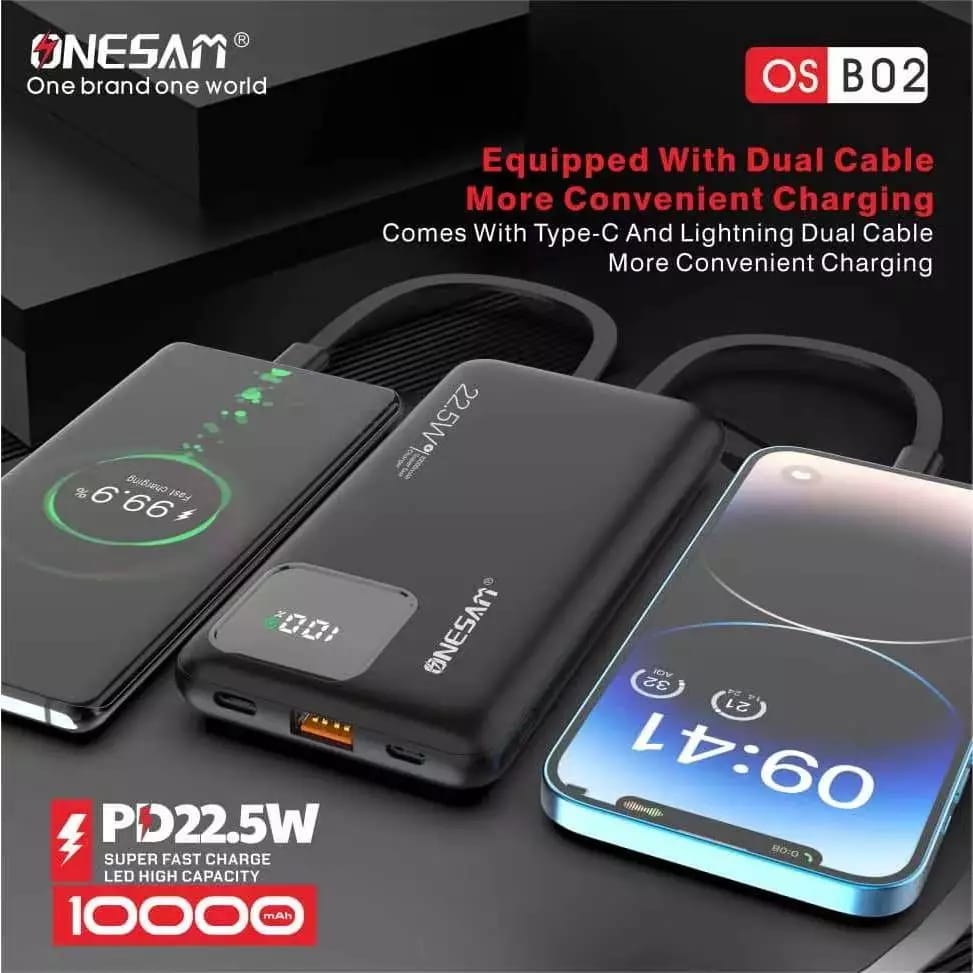 Onesam 22.5W 10000 mah power bank OS-B02