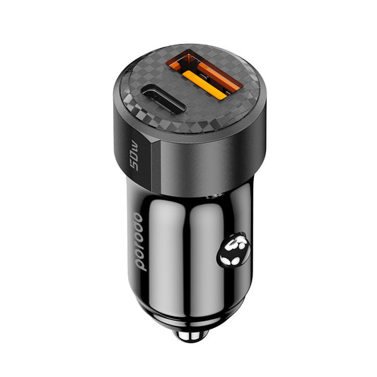 Porodo 50W Dual Port Car Charger PD 20W QC 30W