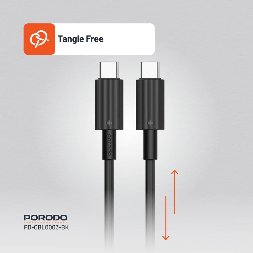 Porodo USB-C to USB-C Durable Charging Cable