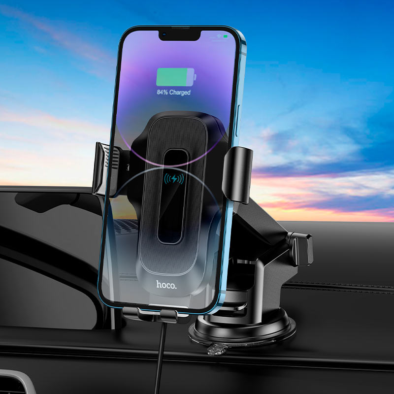 Hoco HW3 15W Fast Wireless Charger Center Console Car Holder