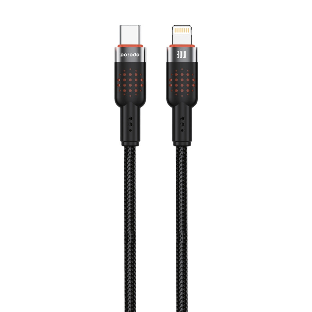 Porodo USB-C to Lightning Aluminum Braided Cable