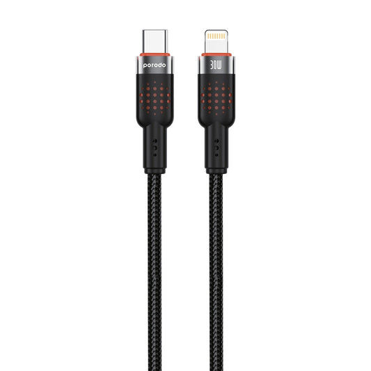 Porodo USB-C to Lightning Aluminum Braided Cable