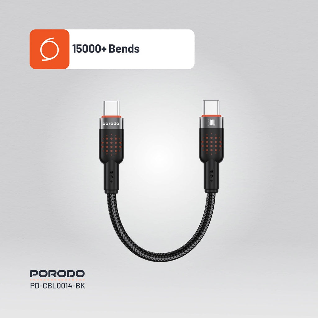 Porodo Braided Powerbank Cable USB-C to USB-C