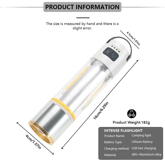 Rechargeable MULTIFUNCTIONAL CAMPING FLASHLIGHT YES-666