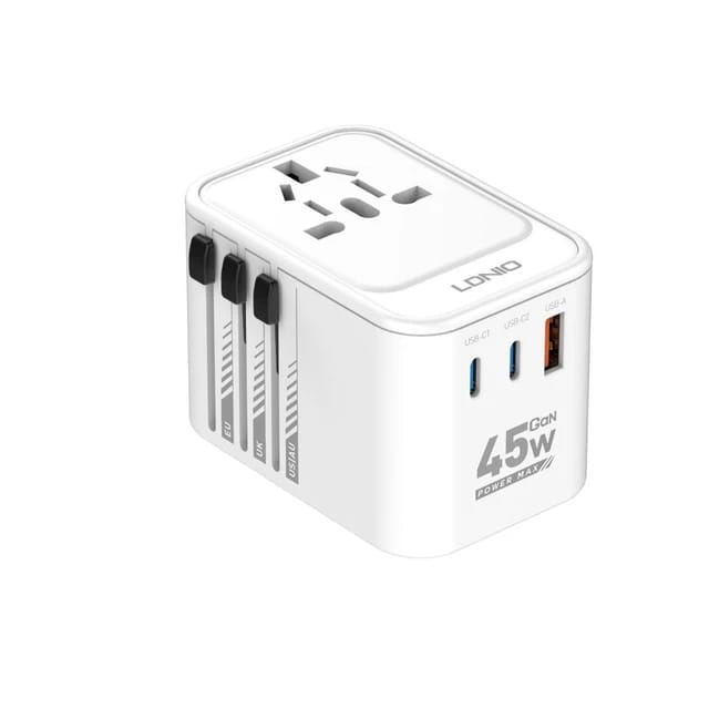 LDNIO Universal 45W GaN Fast Charger Travel Adapter Z8