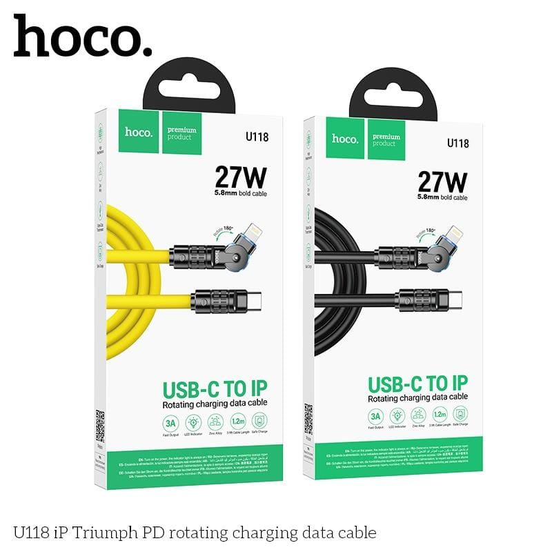 HOCO U118 27W Type-C to Lightning Cable Fast Charging Assorted