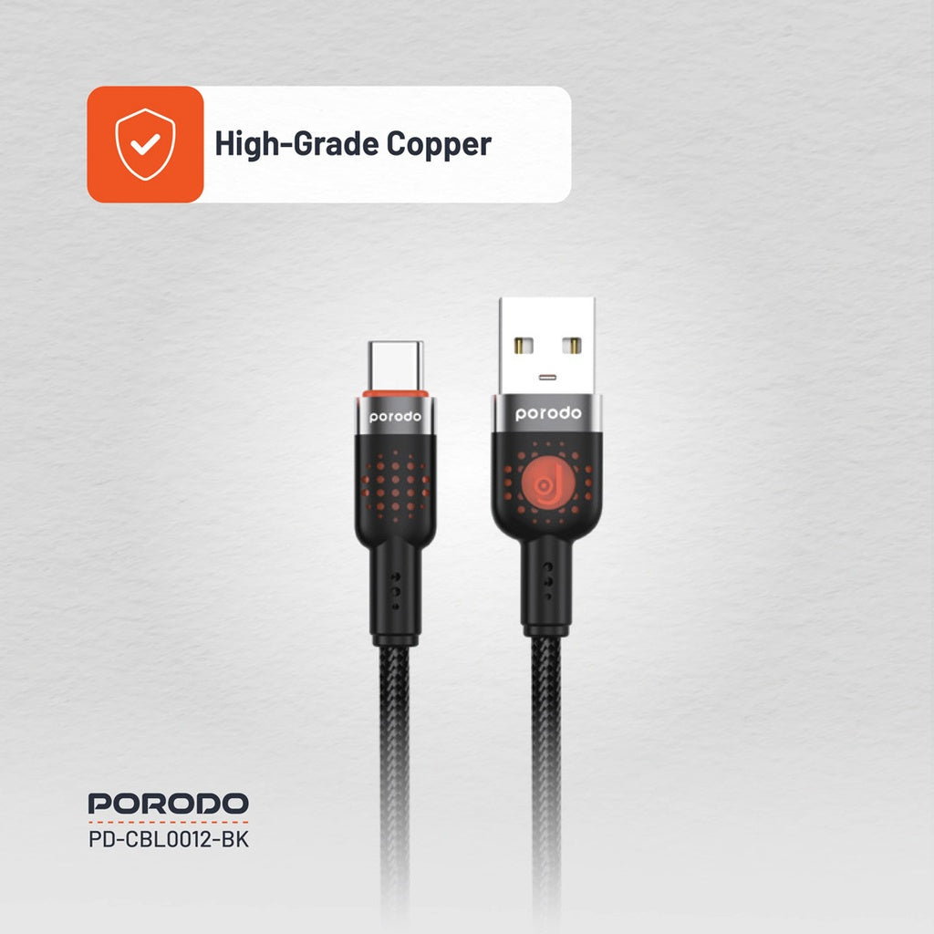 Porodo Braided Cable USB-A to USB-C