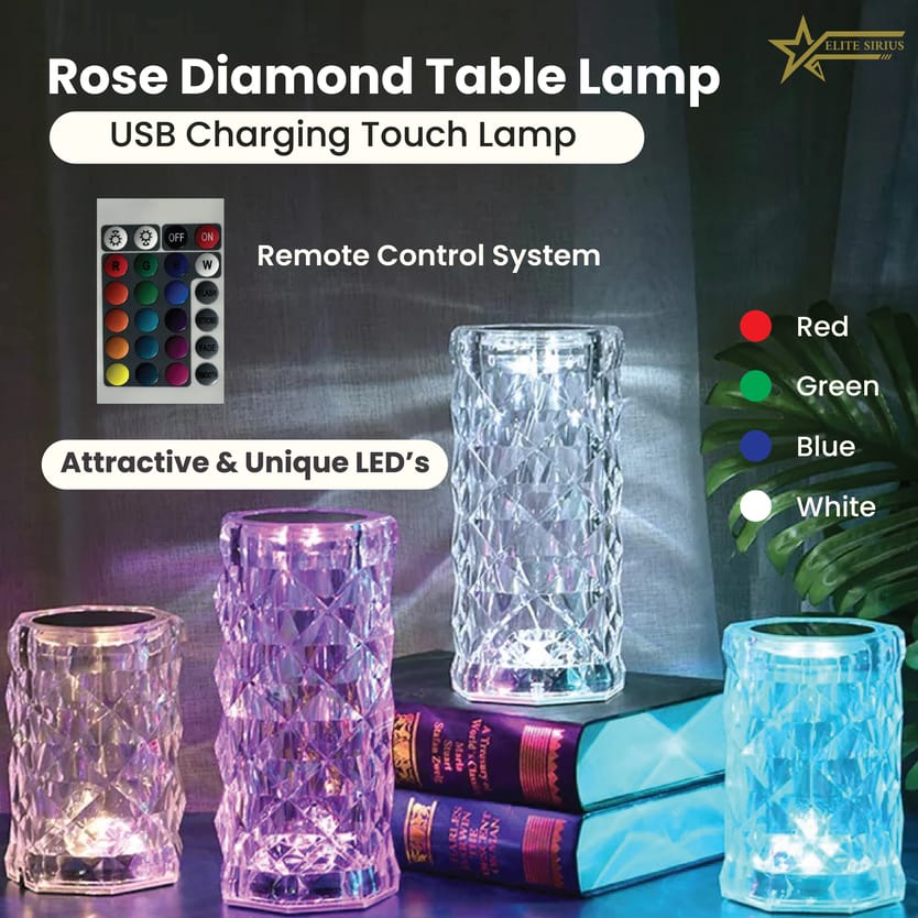 Crystal Rose Diamond Lamp