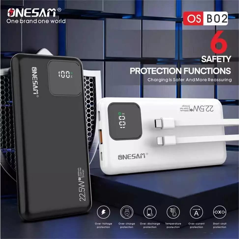 Onesam 22.5W 10000 mah power bank OS-B02