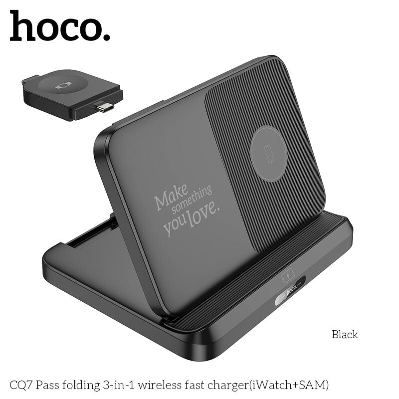 Hoco 3-in-1 Wireless Charging Foldable Desktop Stand CQ7