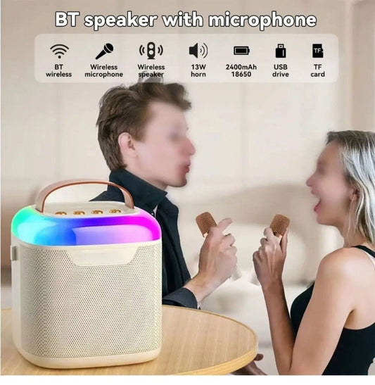 BT Speaker BS-601 Karaoke Wireless Mic LED Lights