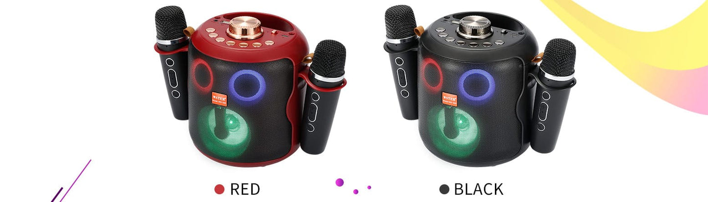 Karaoke Portable Bluetooth speaker with 2 Wireless Microphone WS-930