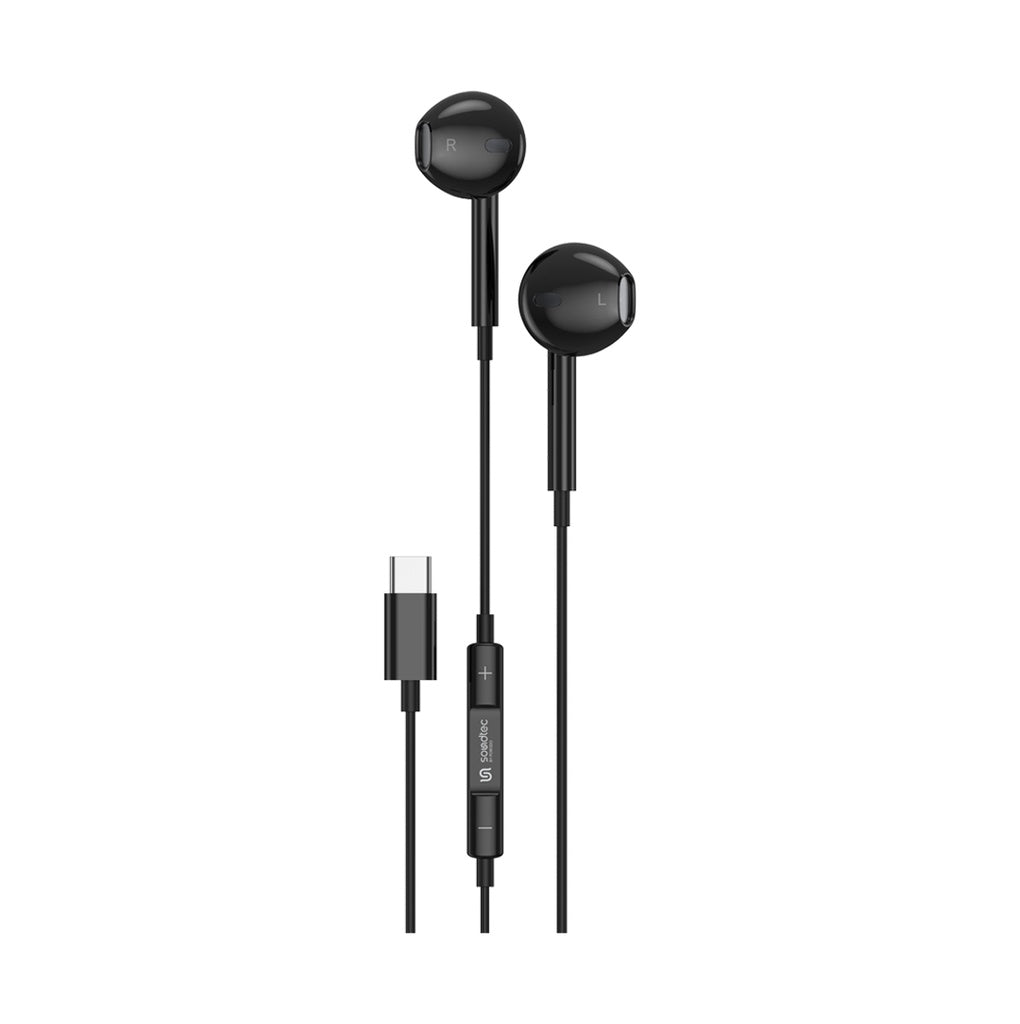 Porodo Soundtec Stereo Earphones Type-C with High-Clarify Mic