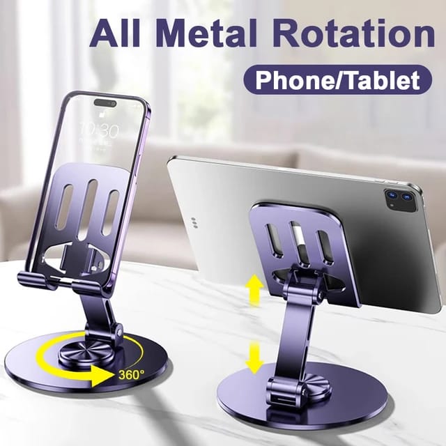 Portable Foldable Desktop Mobile Phone Stand 360 Degree Rotatable S758